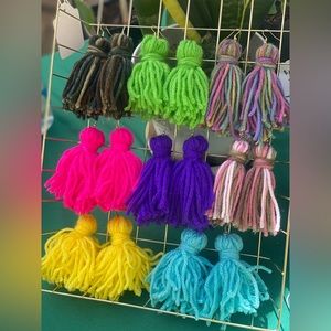Handmade TASSEL EARRINGS! Variety of colors! Comment color request for ordering